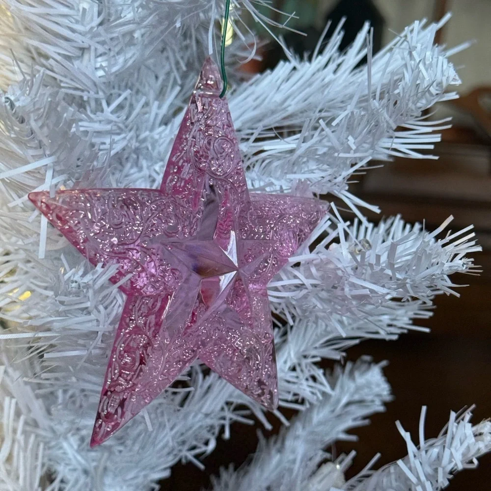 Pink Star Holiday Ornament
